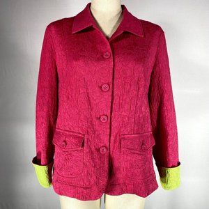 Coldwater Creek Pink Button Front Blazer Sz 12